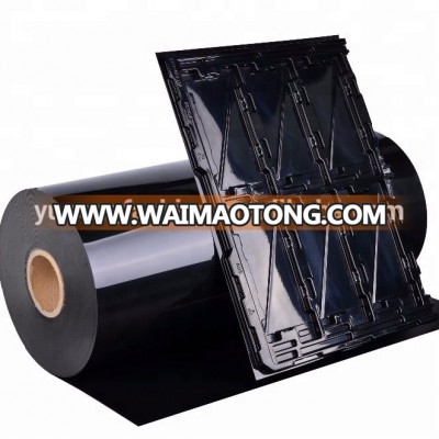 PET laminated rigid recycled black clear white colorful plastic sheet film roll